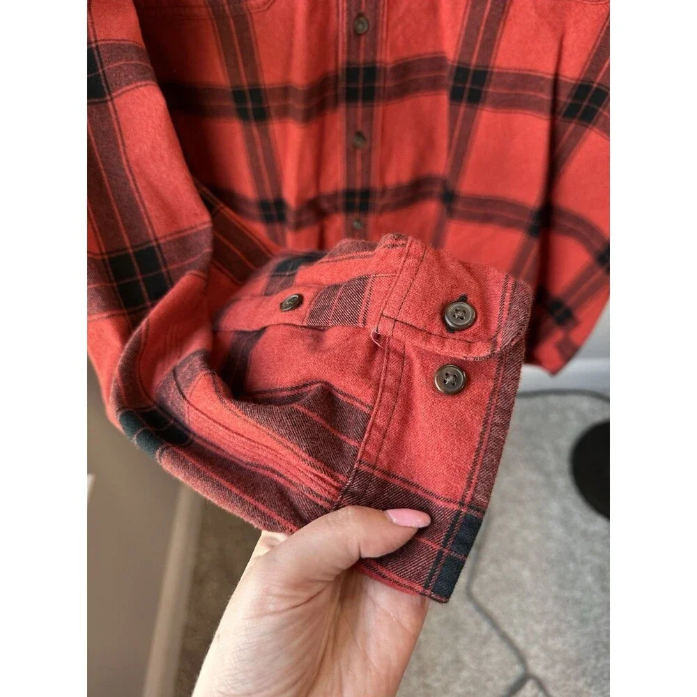 Carhartt Loose Fit Heavyweight Flannel Shirt Chili Pepper Red Plaid Men's 2XL